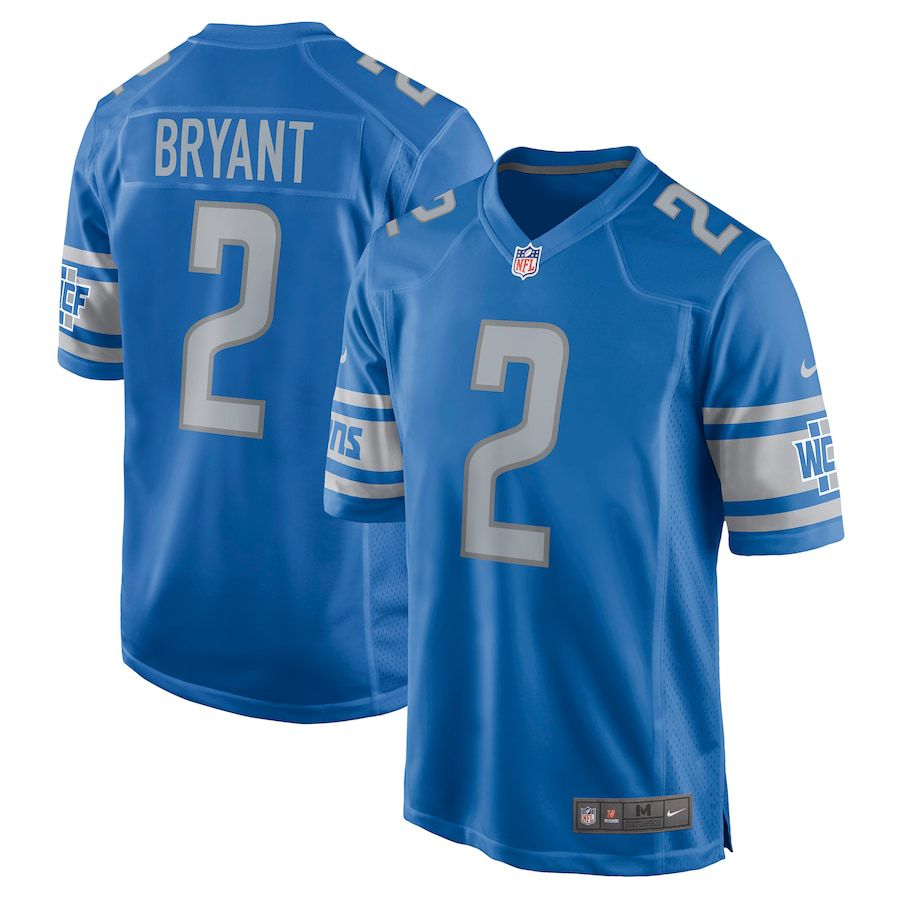 Men Detroit Lions 2 Austin Bryant Nike Blue Player Game NFL Jersey
